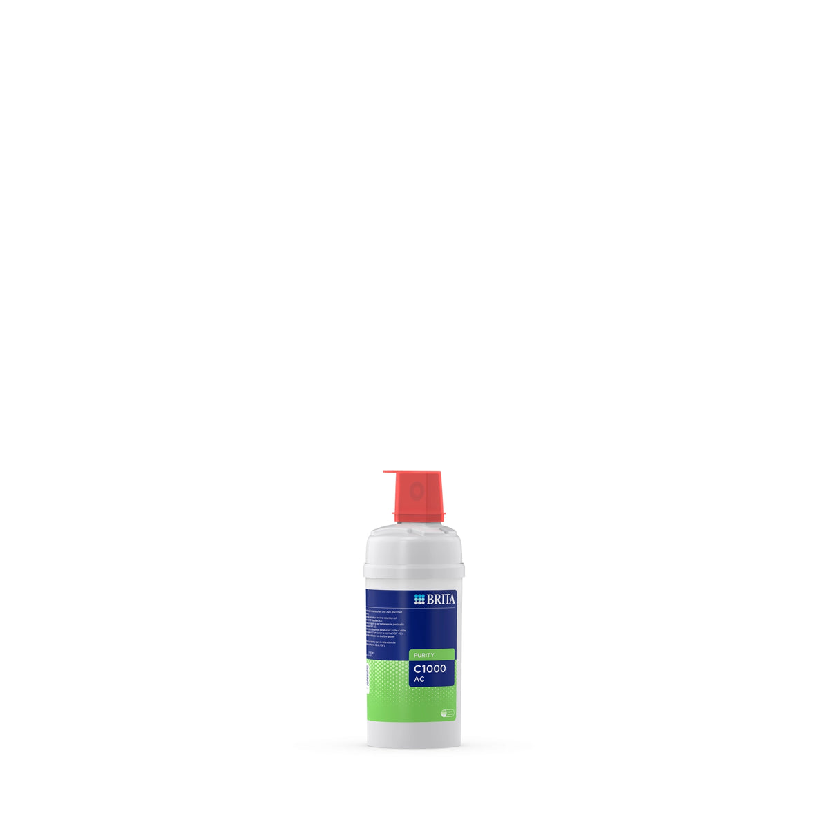 Filtro de agua BRITA PURITY C1000 AC sobre fondo blanco