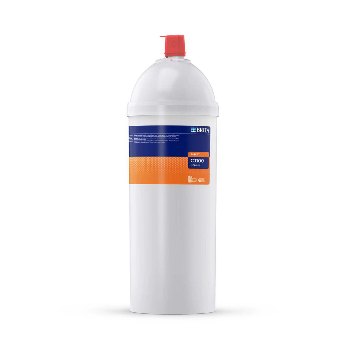 Filtro de agua BRITA PURITY C1100 Steam sobre fondo blanco