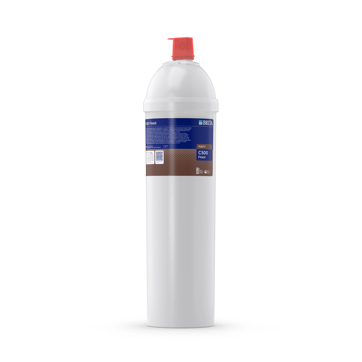 Filtro de agua BRITA PURITY C500 Finest sobre fondo blanco